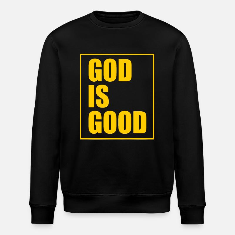 God is good - Stanley/Stella Unisex Bio-Sweatshirt ROLLER - Schwarz