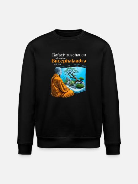 Einfach zuschauen, wie meine Bucephalandra wächst - Stanley/Stella Unisex Bio-Sweatshirt ROLLER - Schwarz