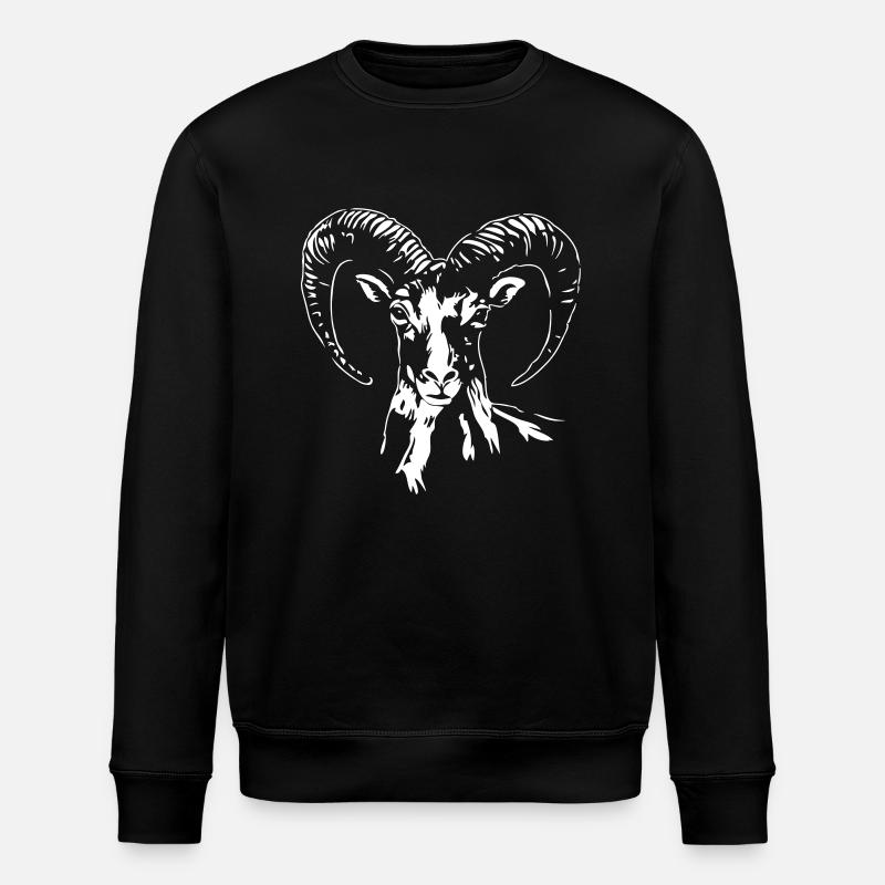 Mufflon - Stanley/Stella ROLLER Unisex Organic Sweatshirt - black