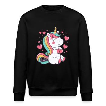 Good Feeling Unicorn - Stanley/Stella Unisex Bio-Sweatshirt ROLLER - Schwarz - Vorne - Nik (191cm)