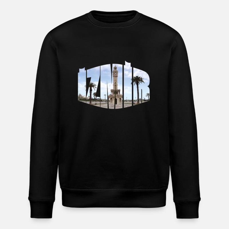 Izmir clock tower - Stanley/Stella ROLLER Unisex Organic Sweatshirt - black
