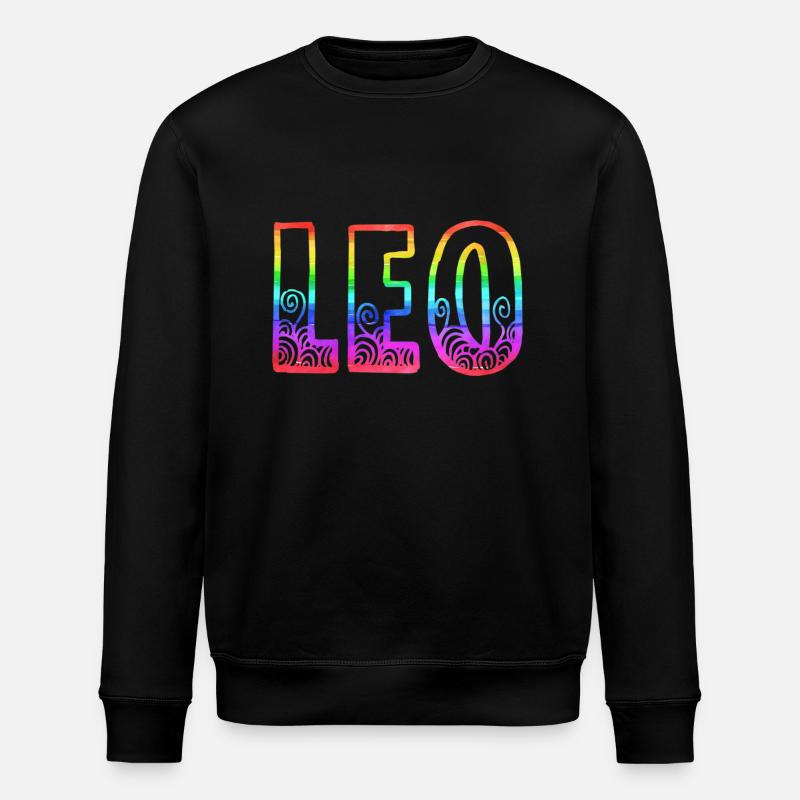 leo rs regenbogen - Stanley/Stella Unisex Bio-Sweatshirt ROLLER - Schwarz