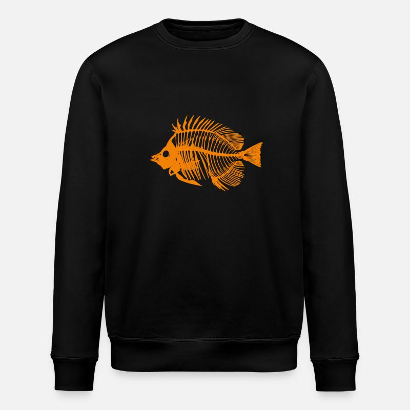 Poisson Orange - Sweat bio ROLLER Stanley/Stella Unisexe - noir