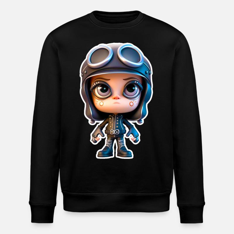 Petit Motard 02 - Sweat bio ROLLER Stanley/Stella Unisexe - noir