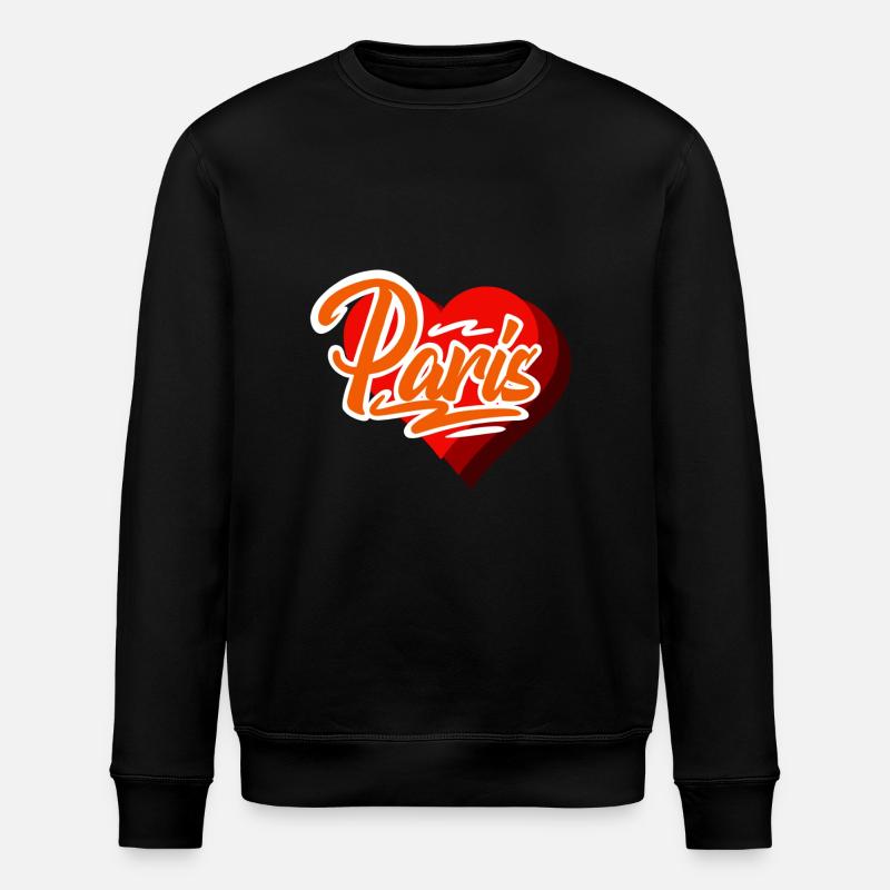 Paris - Stanley/Stella ROLLER Unisex Organic Sweatshirt - black