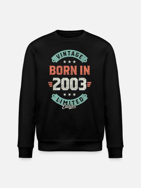 Millésime né en 2003 - Sweat bio ROLLER Stanley/Stella Unisexe - noir