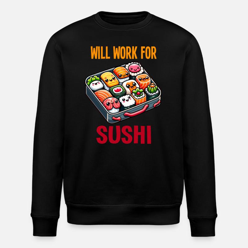 Funktioniert für Sushi - Stanley/Stella Unisex Bio-Sweatshirt ROLLER - Schwarz