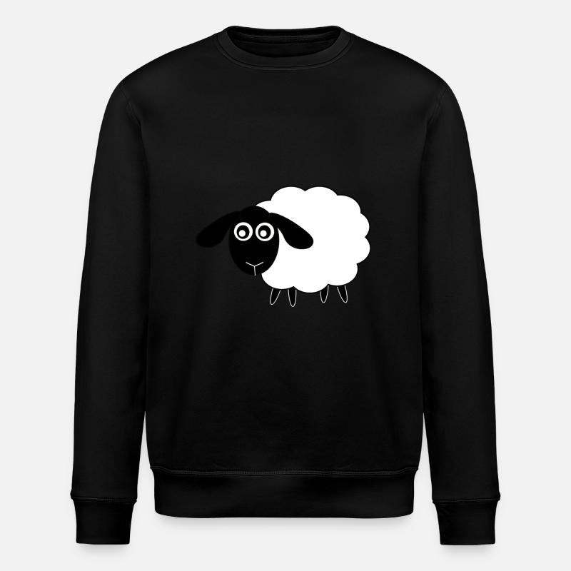 Schaf Geschenk Geschenkidee - Stanley/Stella Unisex Bio-Sweatshirt ROLLER - Schwarz