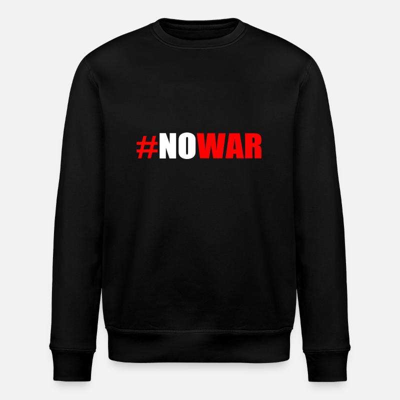 No war - Stanley/Stella ROLLER Unisex Organic Sweatshirt - black