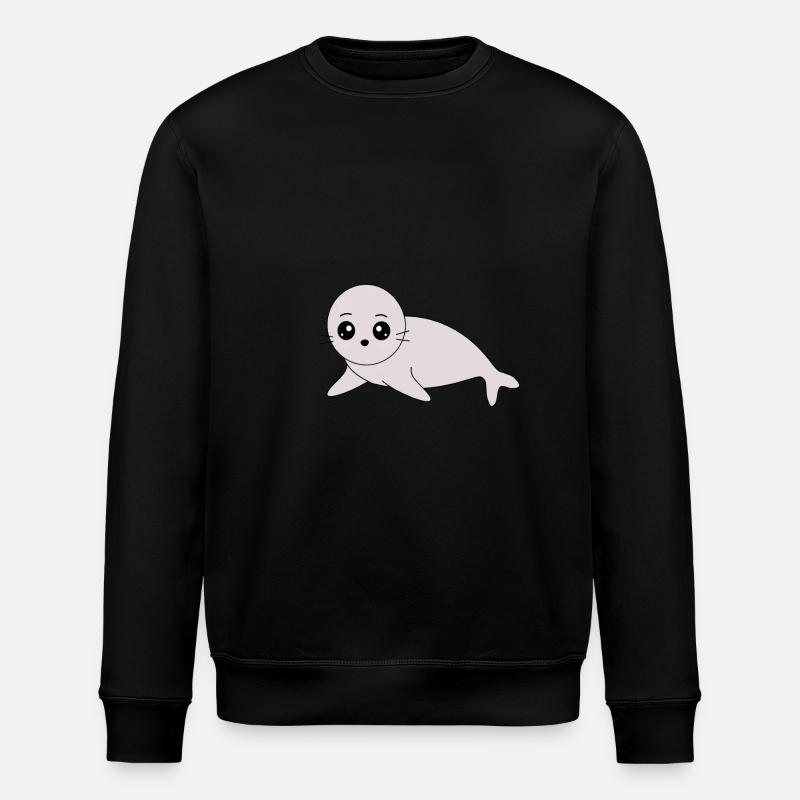 Sceaux, phoques, phoques, phoques animaux - Sweat bio ROLLER Stanley/Stella Unisexe - noir