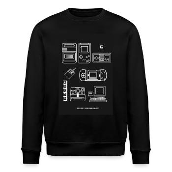poster retro games konsole nerd 8bit pc spiele LOL - Stanley/Stella Unisex Bio-Sweatshirt ROLLER - Schwarz - Vorne - Nik (191cm)