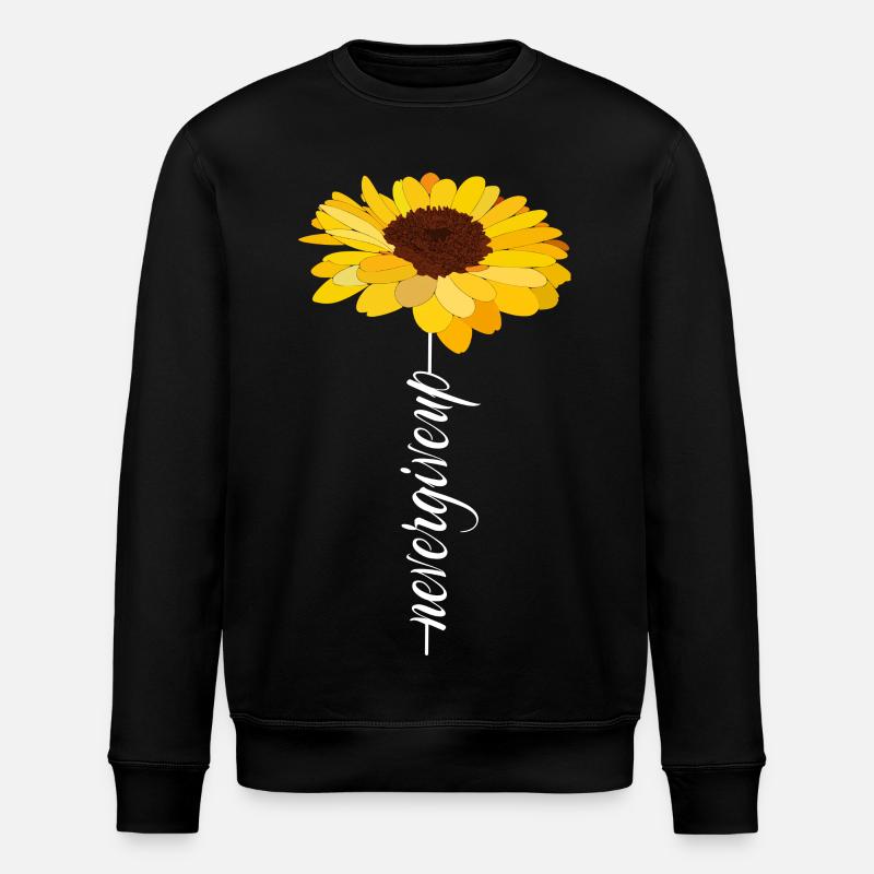 never give up - Stanley/Stella ROLLER Unisex Organic Sweatshirt - black