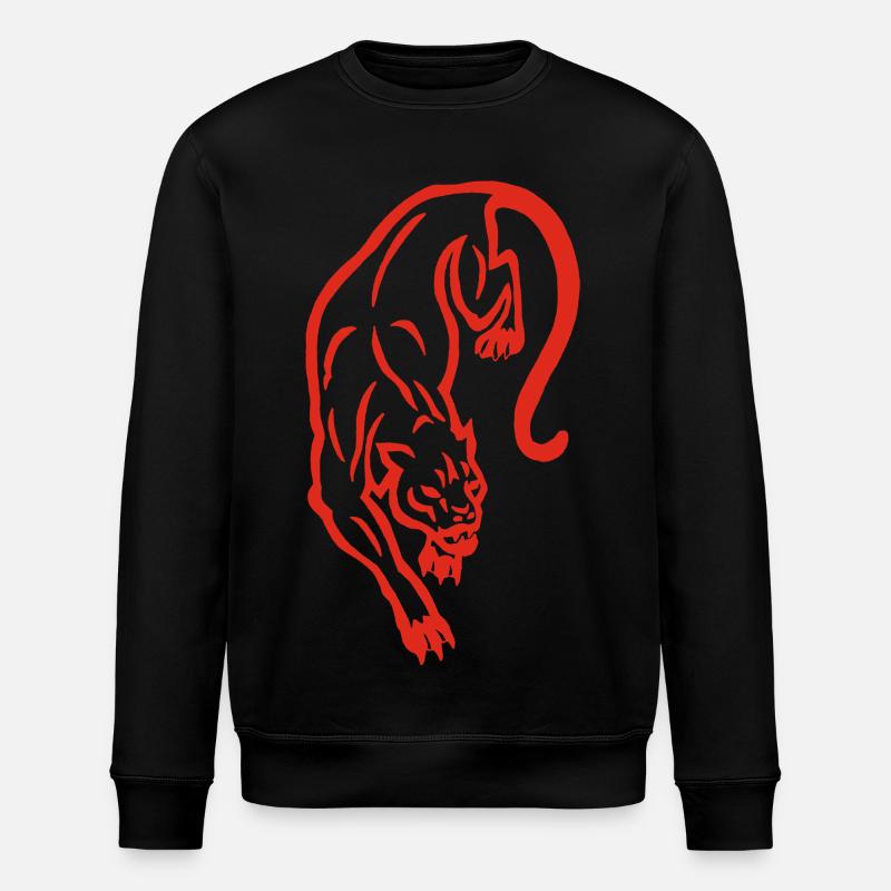 Silhouette de panthère rouge - Sweat bio ROLLER Stanley/Stella Unisexe - noir