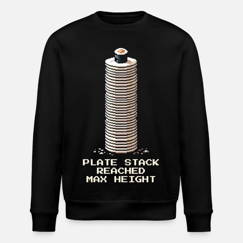 Plate Stack Maximum | Running Sushi - Stanley/Stella ROLLER Unisex Organic Sweatshirt - black