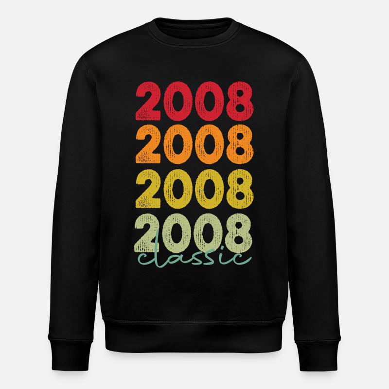 18e anniversaire 18 ans 2008 Rétro - Sweat bio ROLLER Stanley/Stella Unisexe - noir