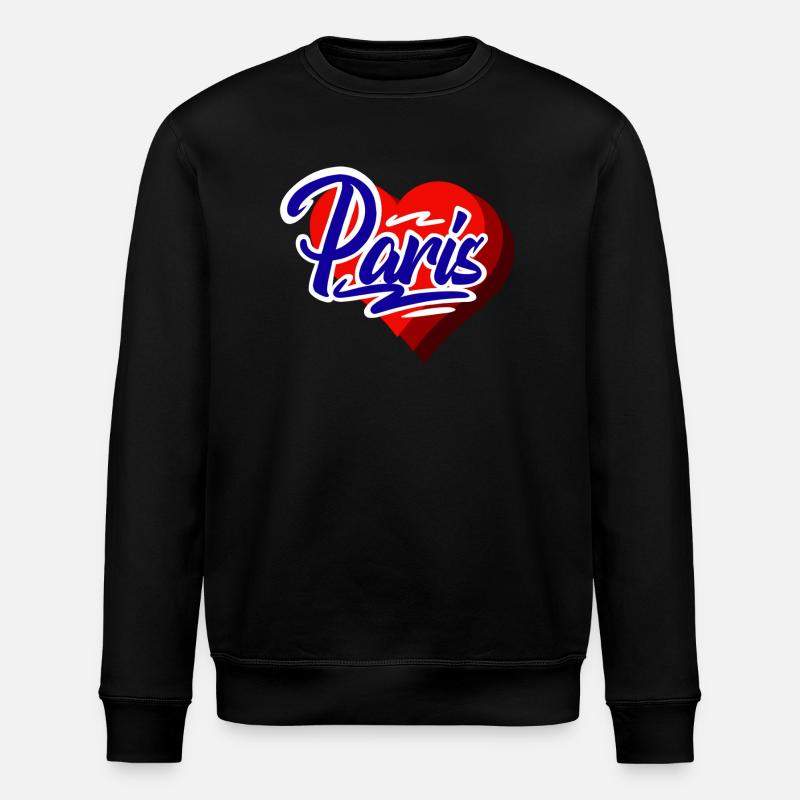 Paris - Stanley/Stella Unisex Bio-Sweatshirt ROLLER - Schwarz