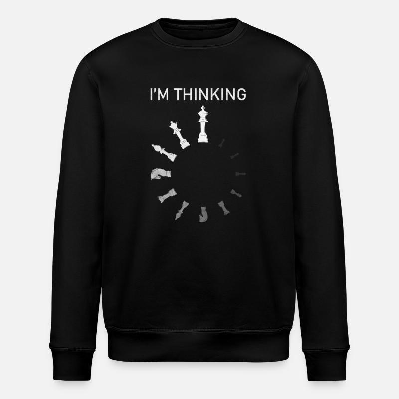I m Thinking Chess - Stanley/Stella ROLLER Unisex Organic Sweatshirt - black