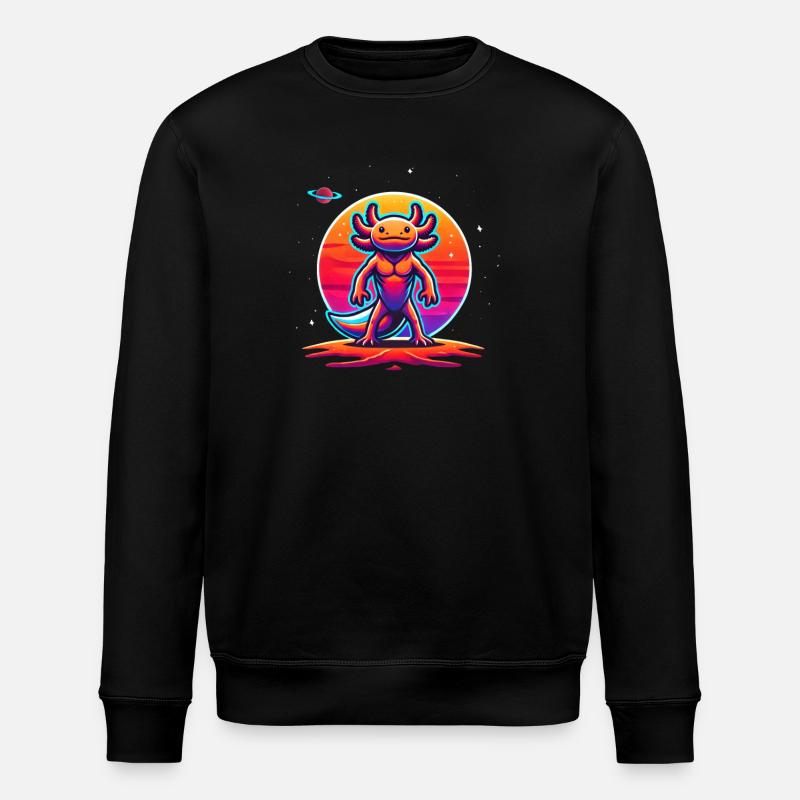 Axolotl - Stanley/Stella Unisex Bio-Sweatshirt ROLLER - Schwarz