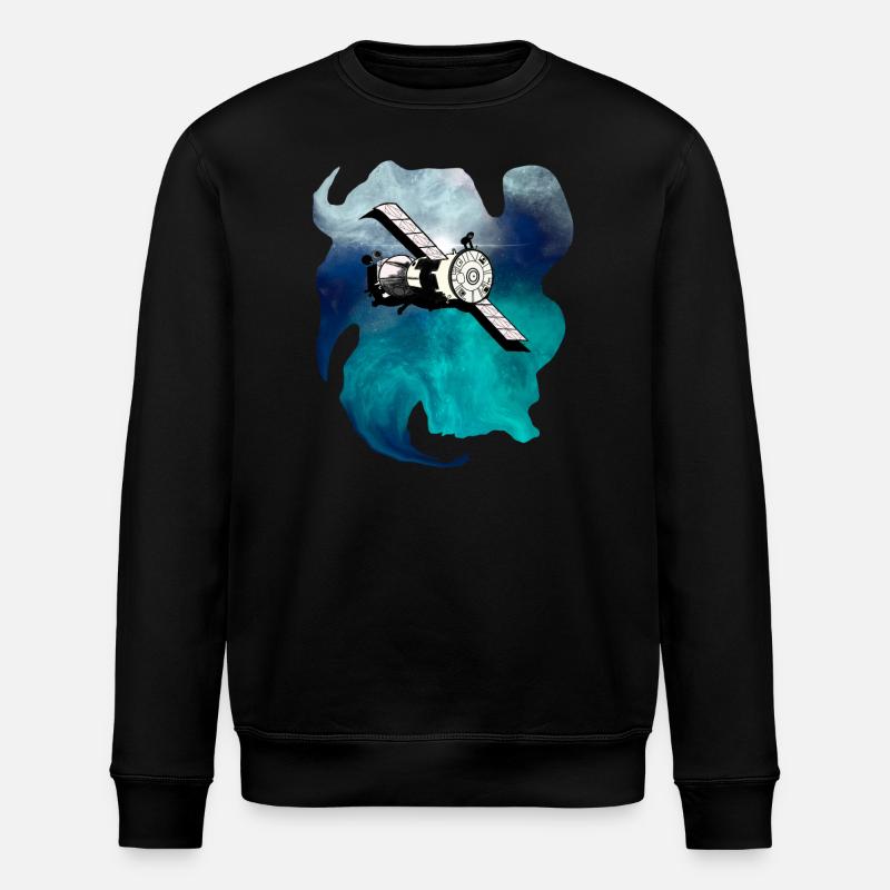 Weltraum Satellit - Stanley/Stella Unisex Bio-Sweatshirt ROLLER - Schwarz