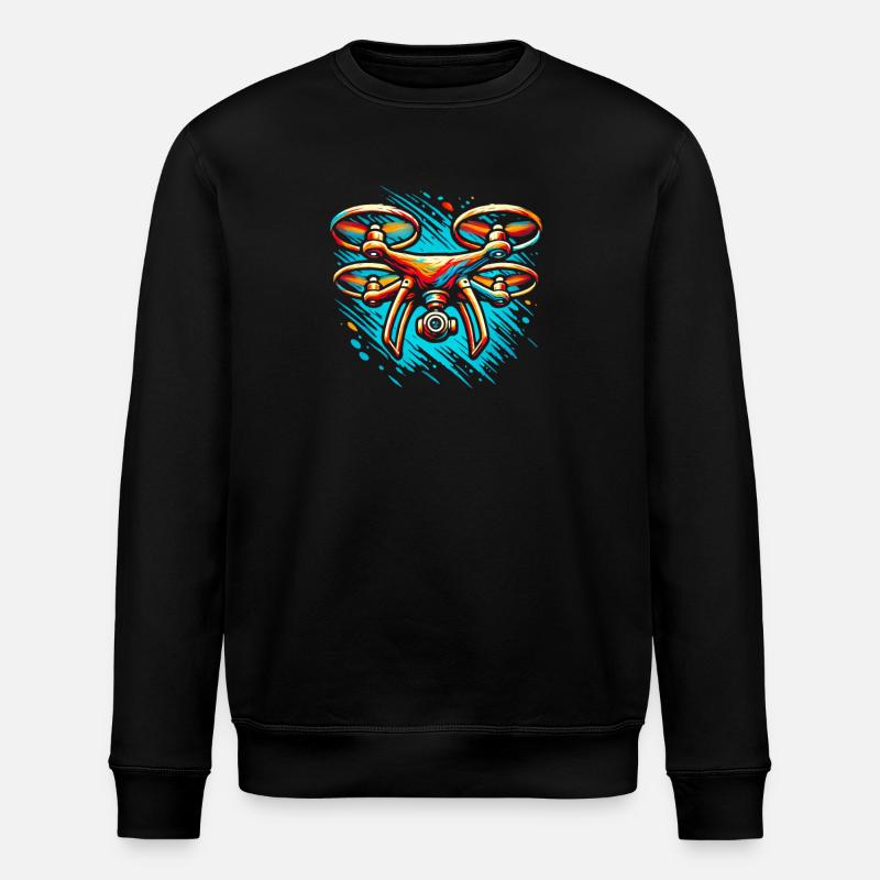 Drohne - Stanley/Stella Unisex Bio-Sweatshirt ROLLER - Schwarz