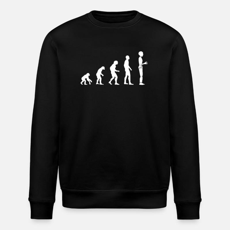 Roboter Evolution - Stanley/Stella Unisex Bio-Sweatshirt ROLLER - Schwarz