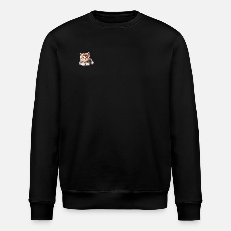 Süßes Kätzchen Polygon - Stanley/Stella Unisex Bio-Sweatshirt ROLLER - Schwarz