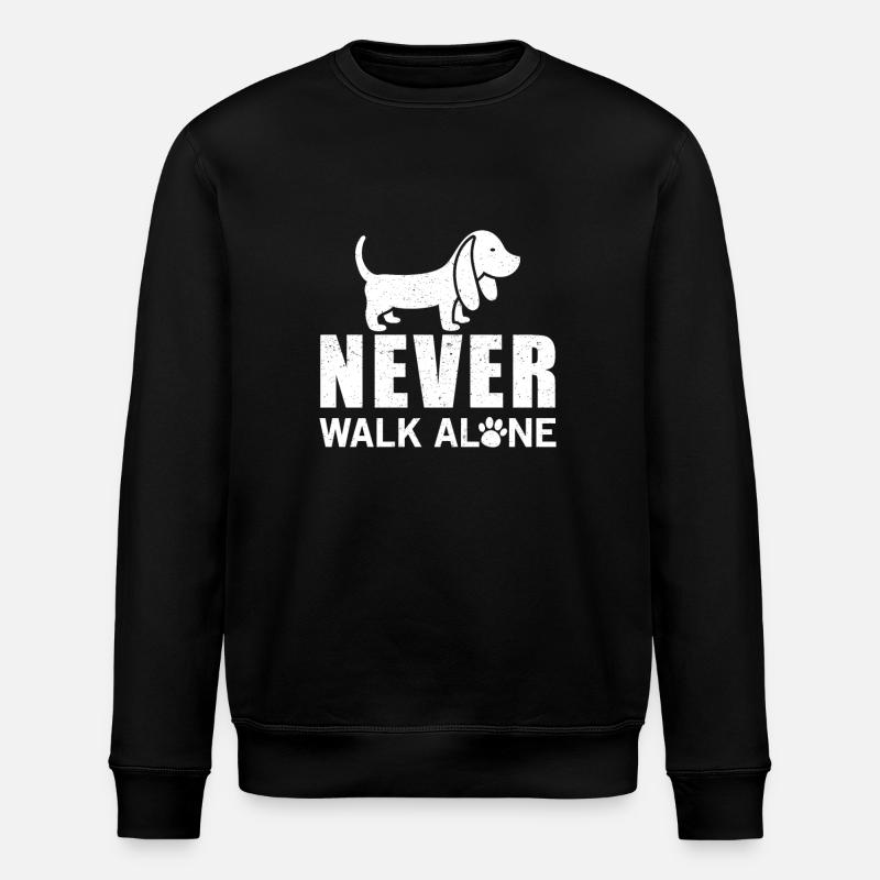Never walk alone - Stanley/Stella ROLLER Unisex Organic Sweatshirt - black