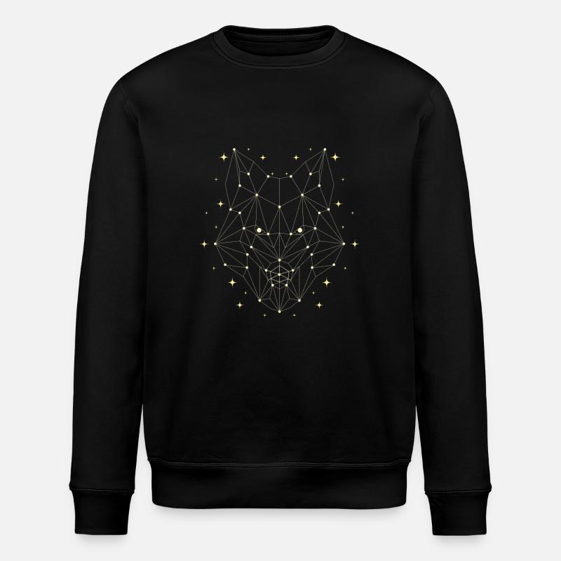 Polygon Wolf - Stanley/Stella Unisex Bio-Sweatshirt ROLLER - Schwarz