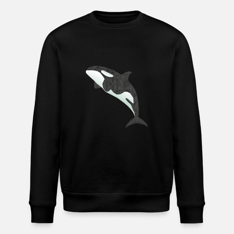 orca baleine - Sweat bio ROLLER Stanley/Stella Unisexe - noir