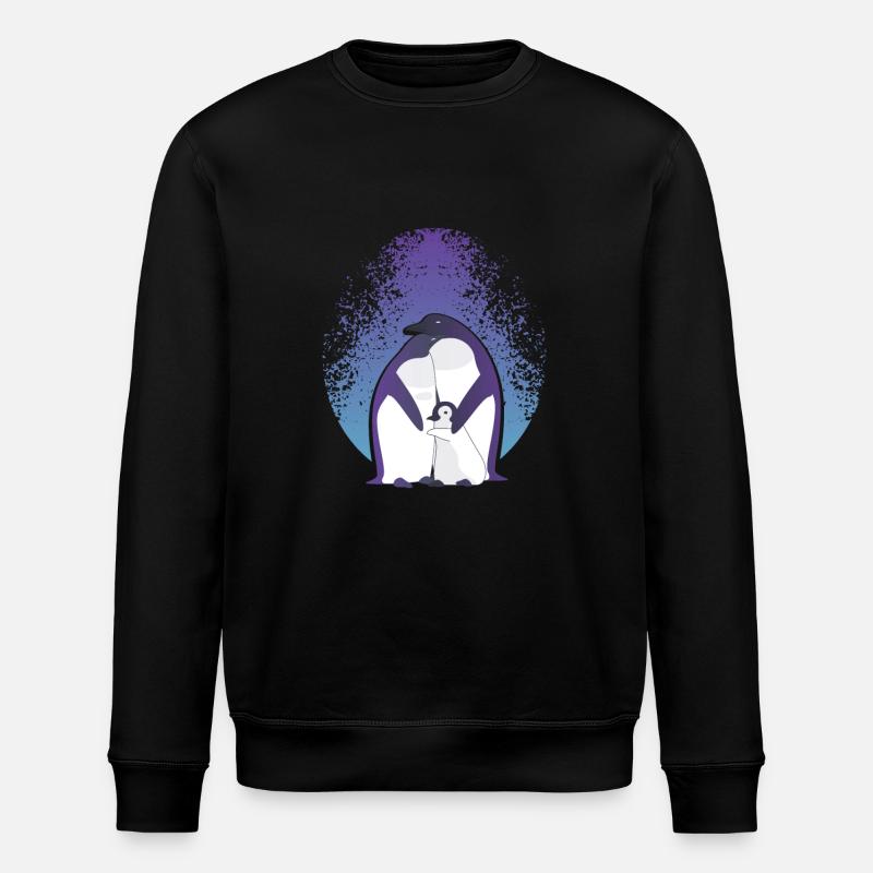 Pinguin Familie - Stanley/Stella Unisex Bio-Sweatshirt ROLLER - Schwarz