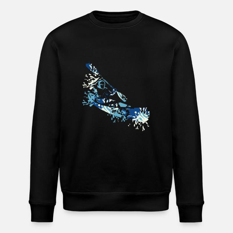 Canoe splash - Stanley/Stella ROLLER Unisex Organic Sweatshirt - black