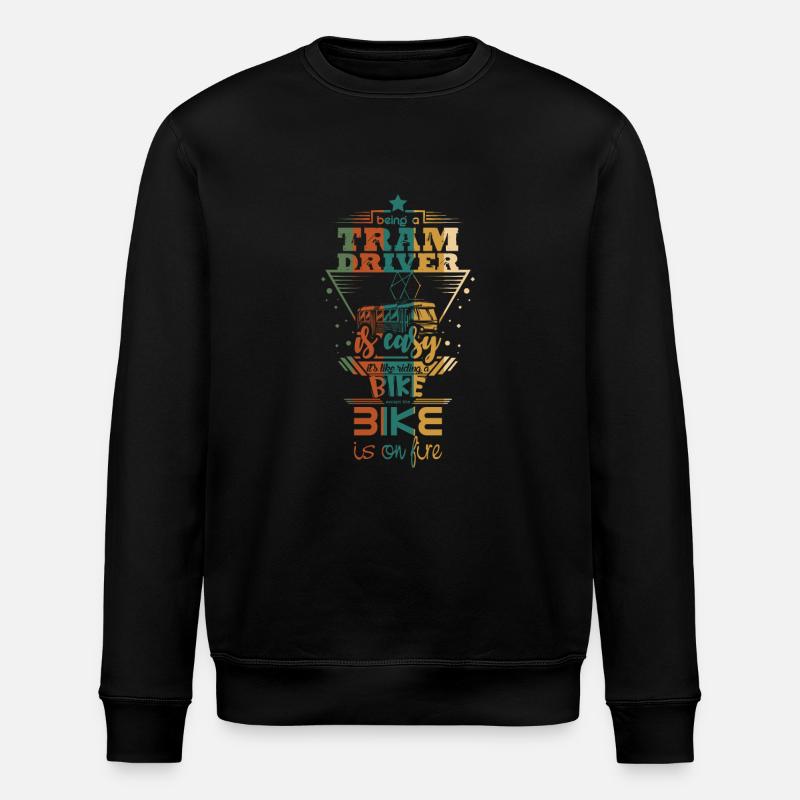 Tramfahrer Spruch - Stanley/Stella Unisex Bio-Sweatshirt ROLLER - Schwarz