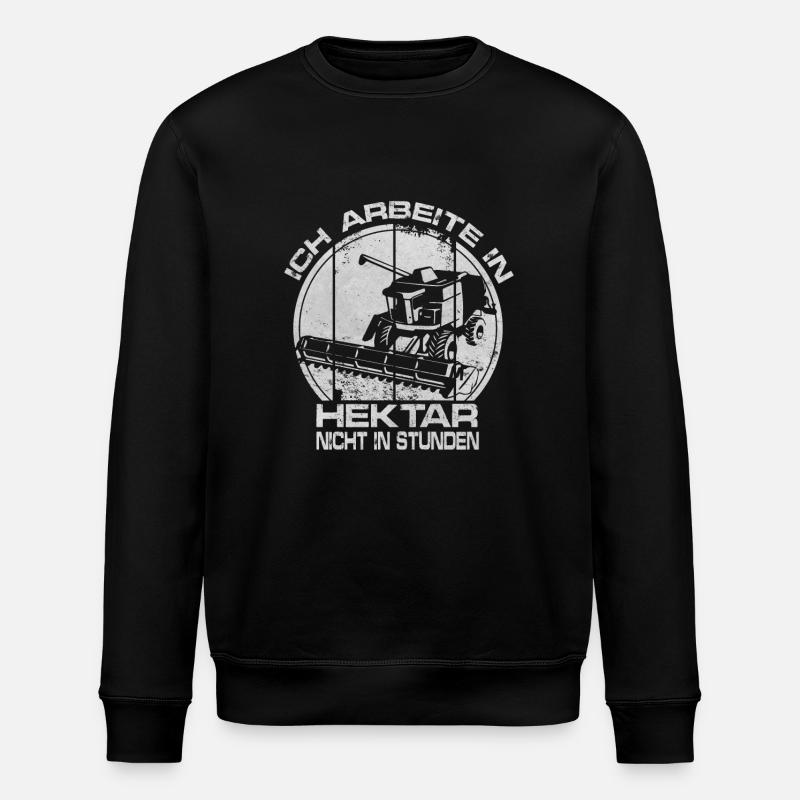 Mähdrescher spruch - Stanley/Stella Unisex Bio-Sweatshirt ROLLER - Schwarz