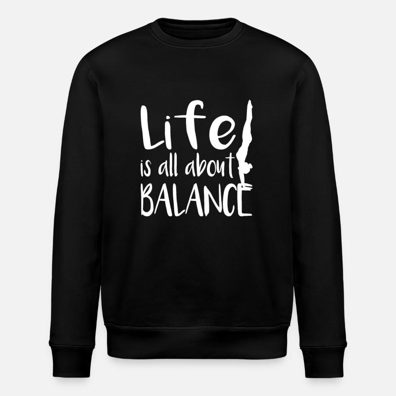 handstand - Stanley/Stella ROLLER Unisex Organic Sweatshirt - black