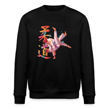 Sportif Judo Arts martiaux Japon - Sweat bio ROLLER Stanley/Stella Unisexe - noir - Devant - Nik (191cm)