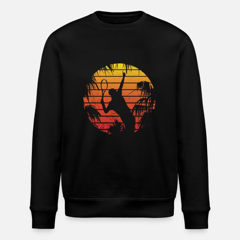 Retro Tennis - Stanley/Stella Unisex Bio-Sweatshirt ROLLER - Schwarz