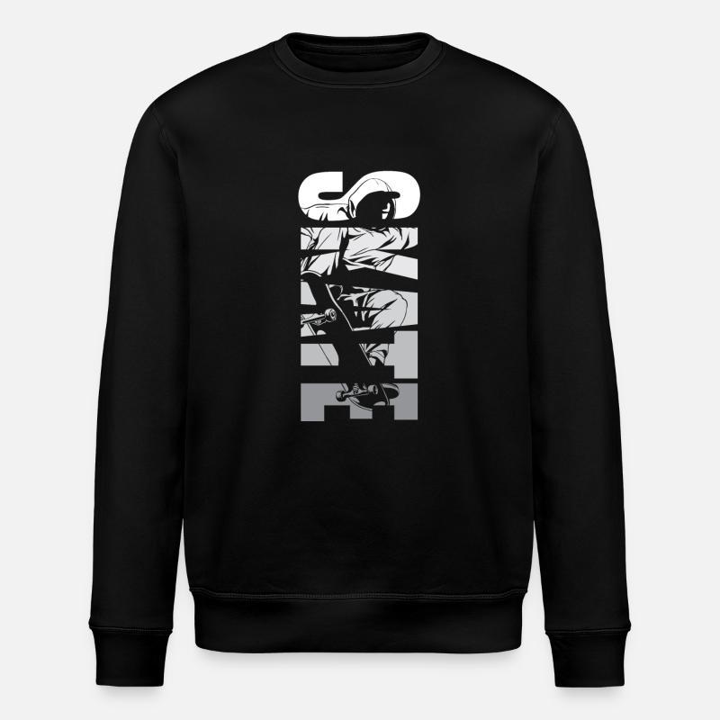 Skate Skater Skateboard - Sweat bio ROLLER Stanley/Stella Unisexe - noir