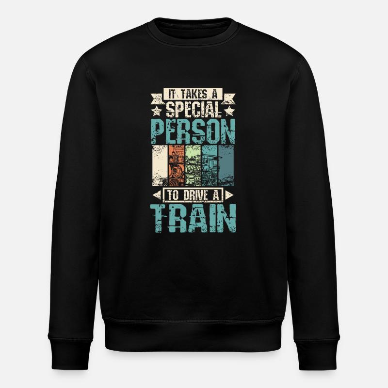 Conducteur de train cool - Sweat bio ROLLER Stanley/Stella Unisexe - noir