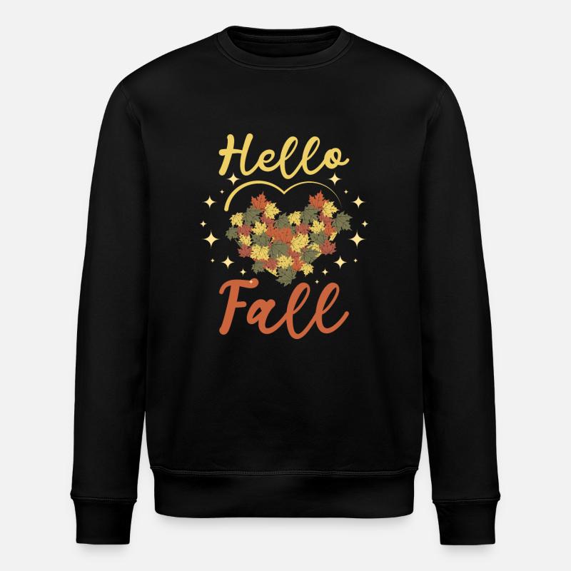 Love autumn hello fall - Stanley/Stella Unisex Bio-Sweatshirt ROLLER - Schwarz