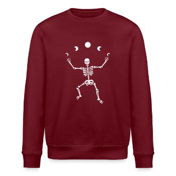 Jaggling Spooky Skeleton Halloween Costume Party - Sweat bio ROLLER Stanley/Stella Unisexe - bordeaux - Devant - Nik (191cm)