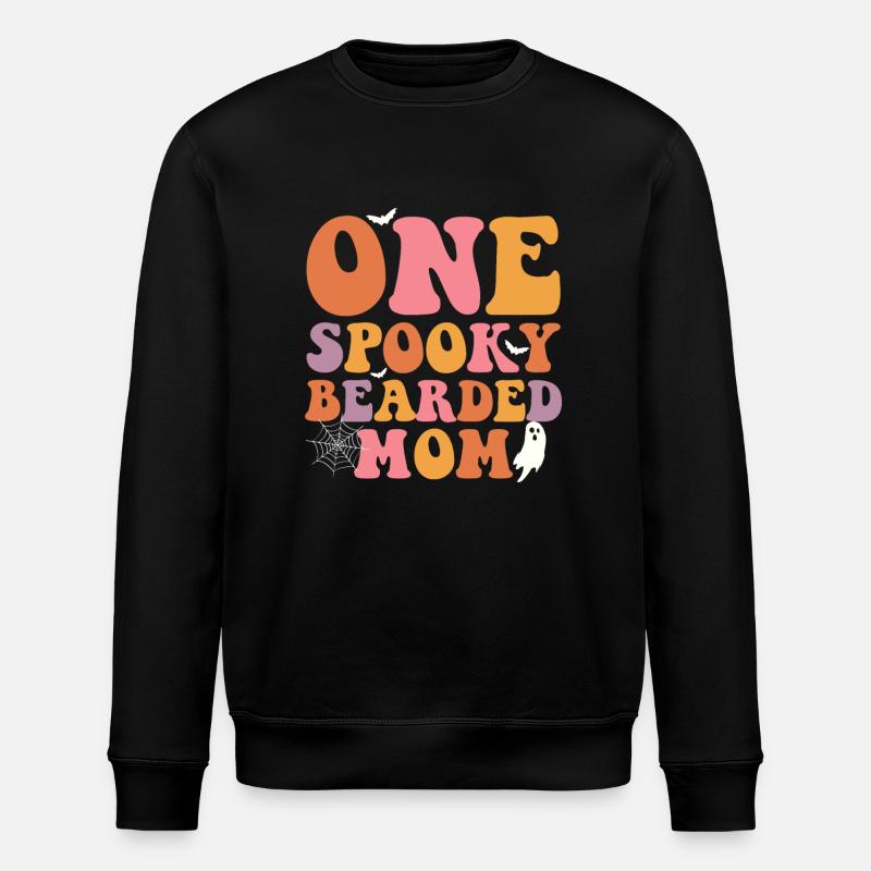 Eine Gespenstische, Bärtige Mutter - - Stanley/Stella Unisex Bio-Sweatshirt ROLLER - Schwarz
