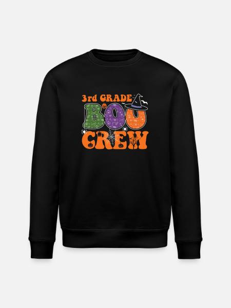 3. klasse Boo Crew Spooky Pumpkin Monsters - Stanley/Stella ROLLER økologisk unisex-sweatshirt - svart