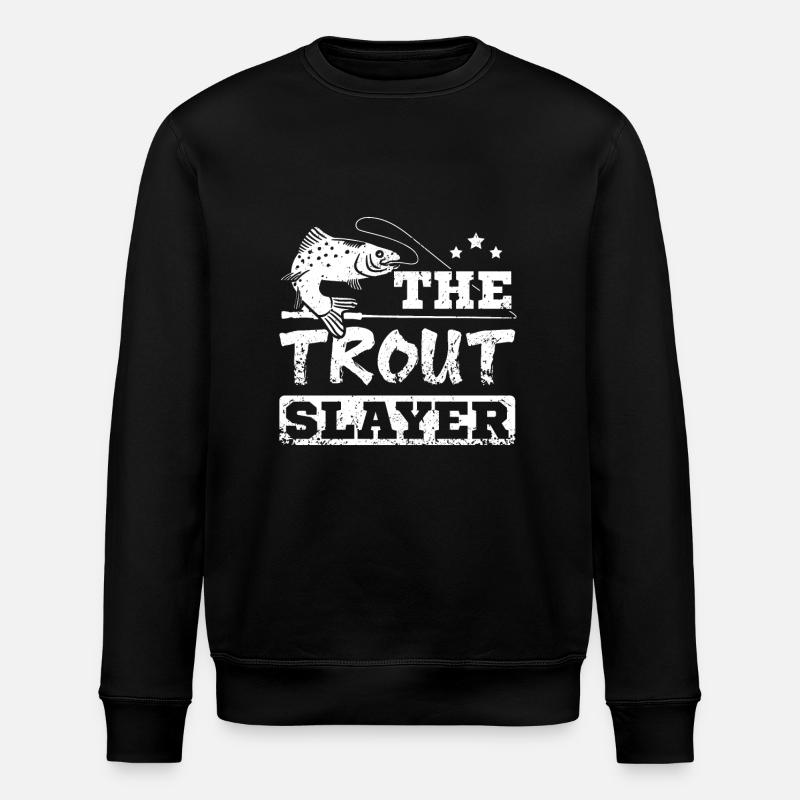 The trout slayer - Stanley/Stella ROLLER Unisex Organic Sweatshirt - black