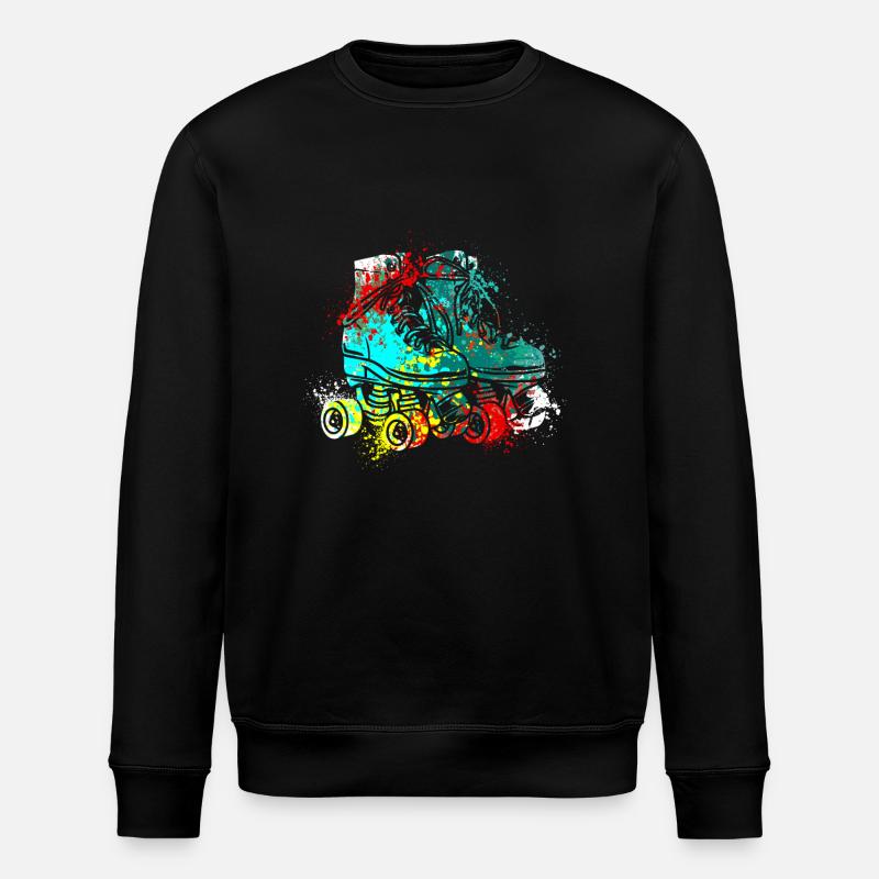 Splash Art inline skating - Stanley/Stella ROLLER Unisex Organic Sweatshirt - black