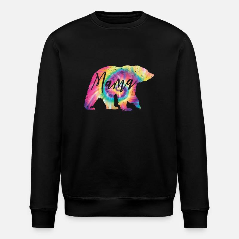 Tie Dye Mama Bear - Sweat bio ROLLER Stanley/Stella Unisexe - noir