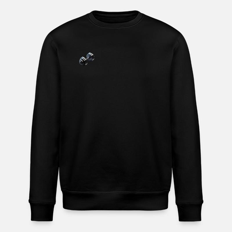 Dumbbell / Weight Polygon - Stanley/Stella ROLLER Unisex Organic Sweatshirt - black