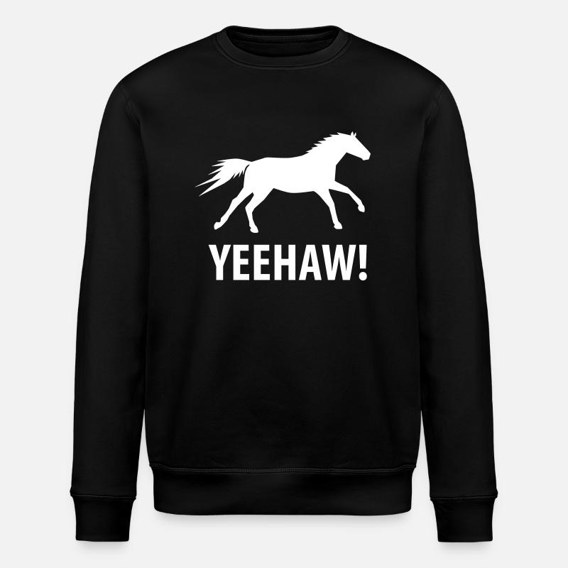 Yeehaw Cheval sauvage - Sweat bio ROLLER Stanley/Stella Unisexe - noir