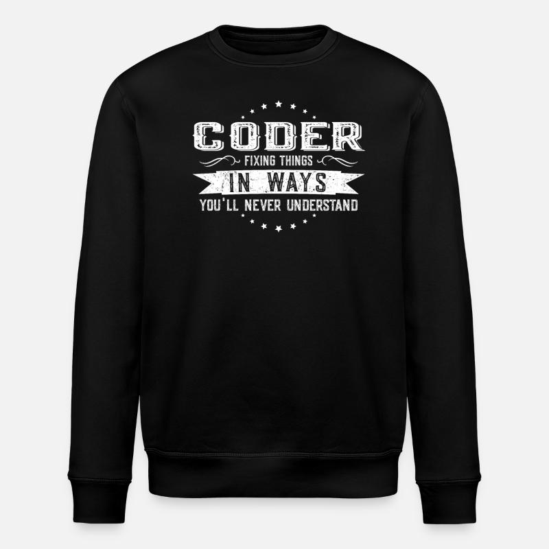 Programmierer Kollegen Geschenk Beruf Spruch - Stanley/Stella Unisex Bio-Sweatshirt ROLLER - Schwarz