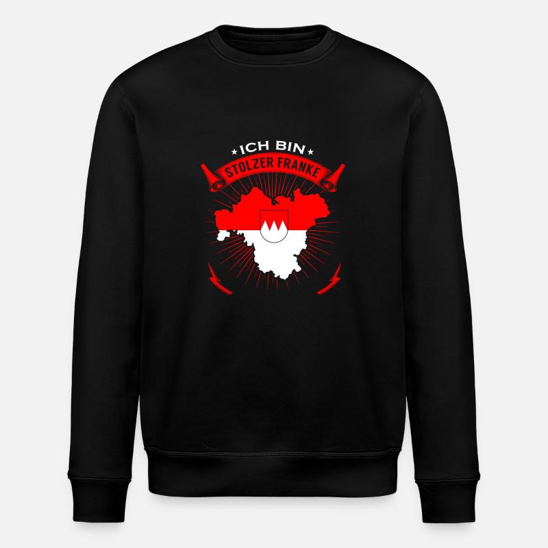 Ich bin stolzer Franke - Stanley/Stella Unisex Bio-Sweatshirt ROLLER - Schwarz