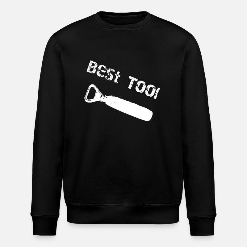 Bottle Opener Best Tool - Stanley/Stella ROLLER Unisex Organic Sweatshirt - black